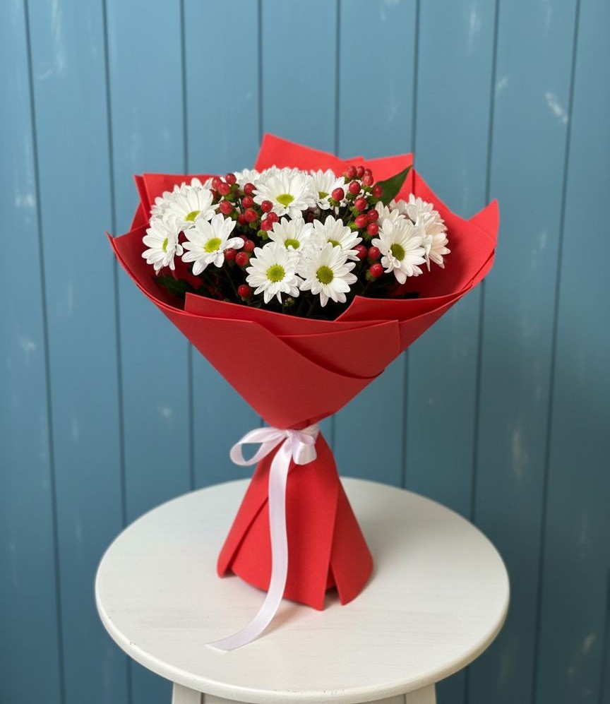 Букет цветов из: Хризантемы в Североморске