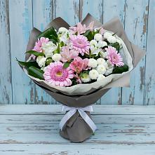 Букет цветов из:  Герберы, Альстромерии и Хризантемы #REPLACE_PRED# Североморске