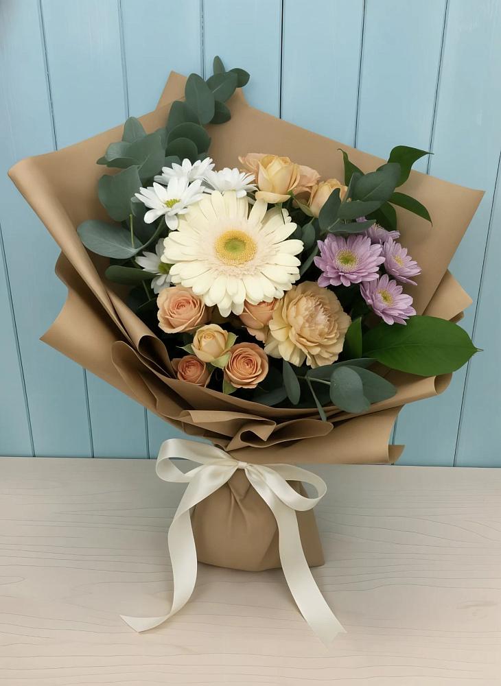 Букет цветов из: Герберы и Хризантемы в Североморске