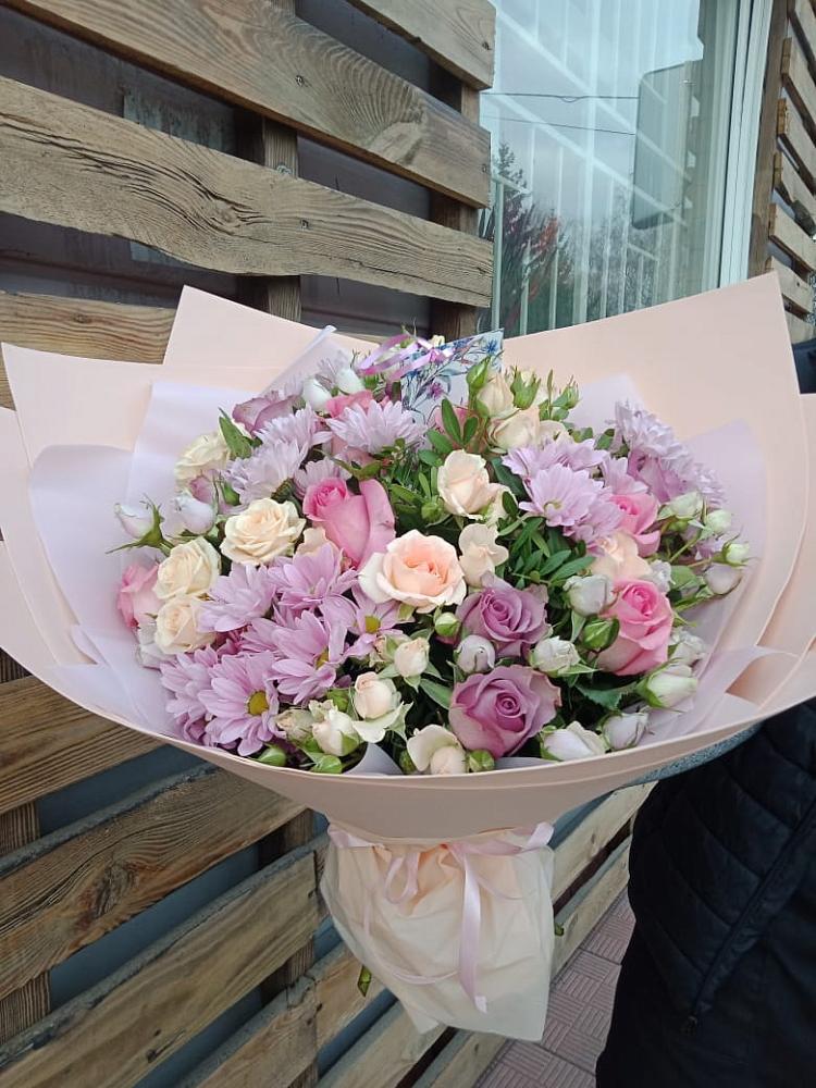 Букет цветов из: Розы и Хризантемы в Североморске