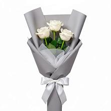 Букет 3 белые розы #REPLACE_PRED# Североморске