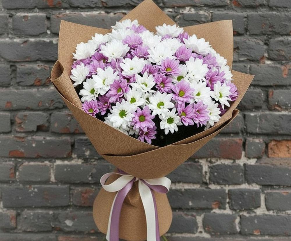Букет цветов из: Хризантемы в Североморске