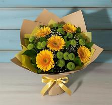Букет цветов из:  Герберы и Хризантемы #REPLACE_PRED# Североморске