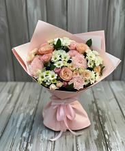 Букет цветов из:  Гвоздики, Розы и Хризантемы в Североморске