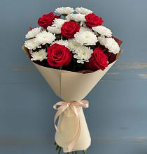 Букет цветов из:  Розы и Хризантемы в Североморске