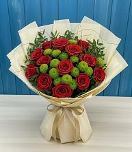 Букет цветов из:  Розы и Хризантемы #REPLACE_PRED# Североморске