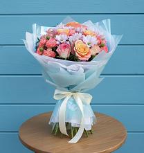 Букет цветов из:  Хризантемы и Розы в Североморске